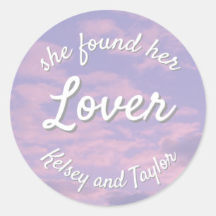Dream Clouds Lover Theme Classic Round Sticker