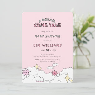 Dream Come True Cloud Nine Baby Shower Invitation