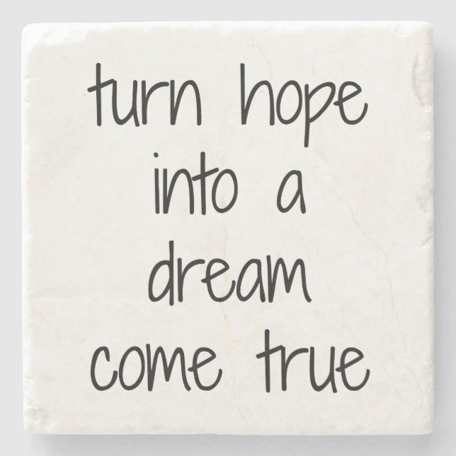 Dream Come True Marble Stone Coaster (Front)