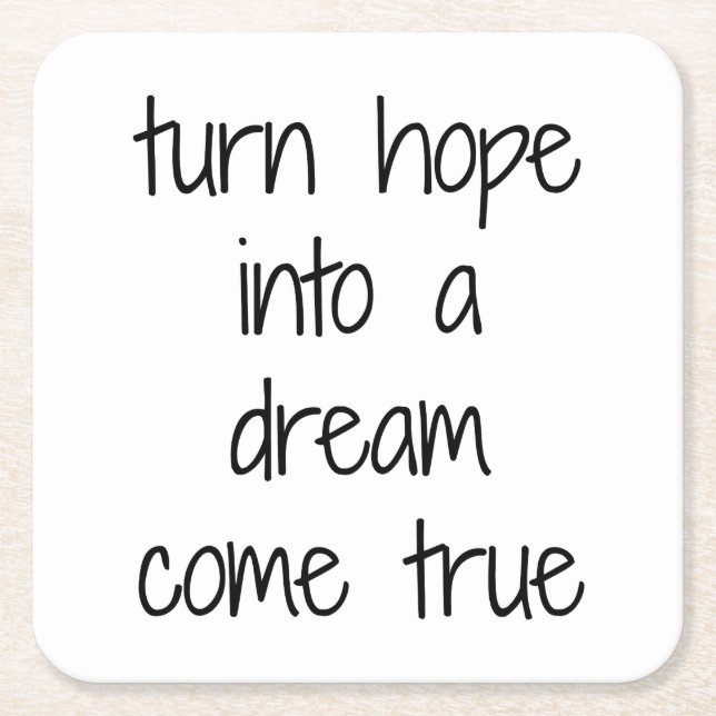 Dream Come True Paper Coaster (Front)