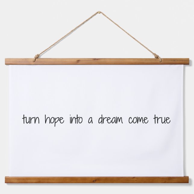 Dream Come True Wood Topped Wall Tapestry (Front)