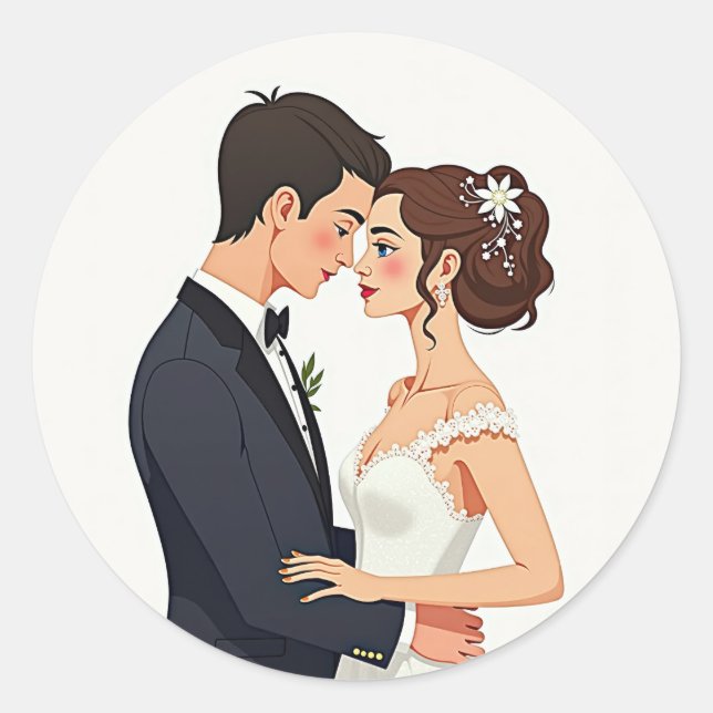 Dream Couple Wedding Sticker (Front)
