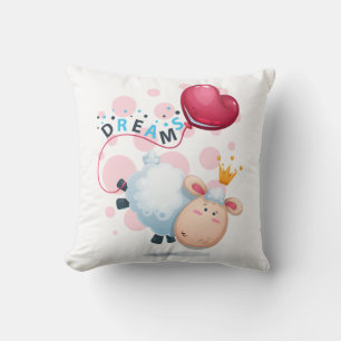 Dream Cute Sheep Throw Pillow