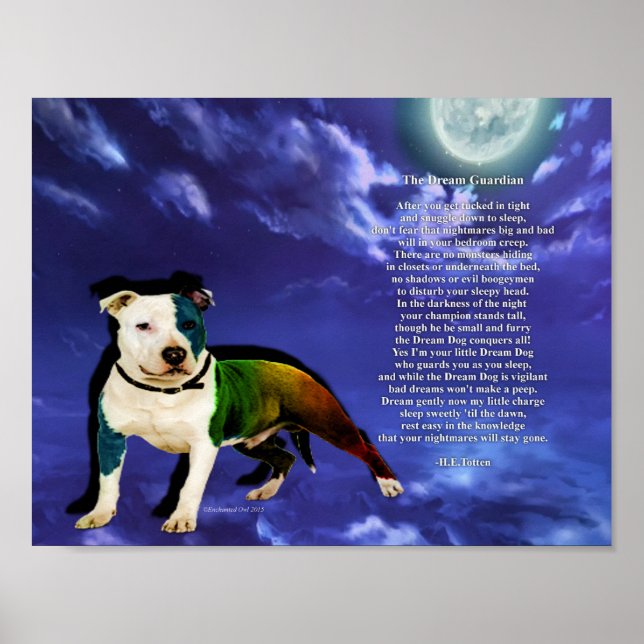 Dream Dog Poster (Pitbull) (Front)