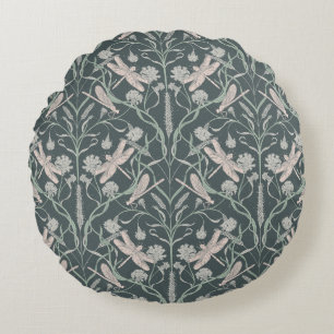 Dream Dragonfly Cornflower, Stars, chevron Round Cushion