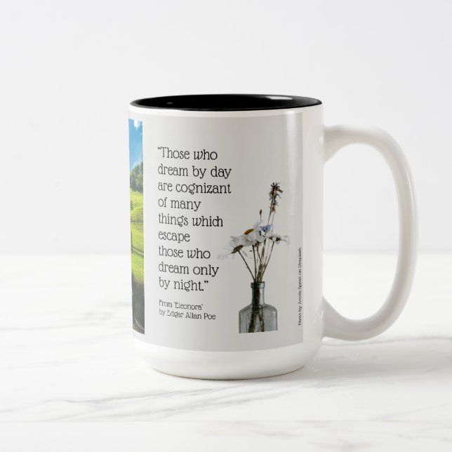 Dream, Edgar Allen Poe, countryside, Two-Tone Coffee Mug (Right)