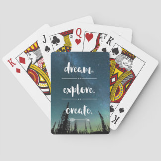 Dream. Explore. Create. Playing Cards