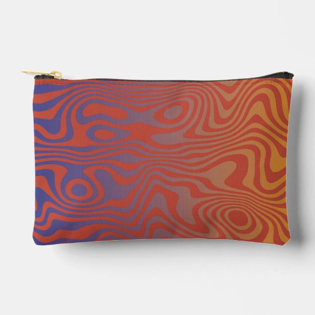 Dream Flow l Abstract Trippy Pattern - No. 01 Accessory Pouch (Front)