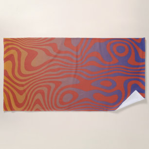 Dream Flow l Abstract Trippy Pattern - No. 01 Beach Towel