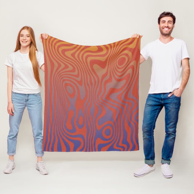 Dream Flow l Abstract Trippy Pattern - No. 01 Fleece Blanket (In Situ)