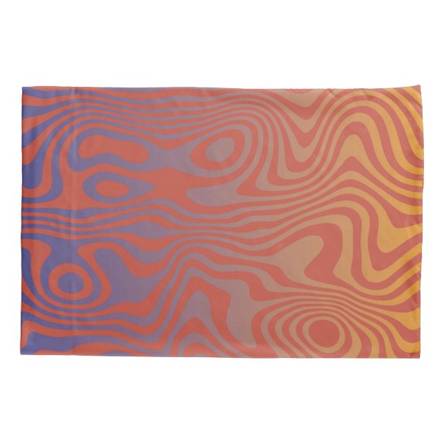 Dream Flow l Abstract Trippy Pattern - No. 01 Pillowcase (Back)