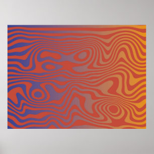 Dream Flow l Abstract Trippy Pattern - No. 01 Poster