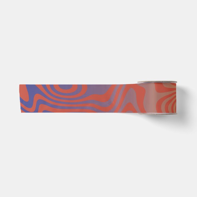 Dream Flow l Abstract Trippy Pattern - No. 01 Satin Ribbon (Front)