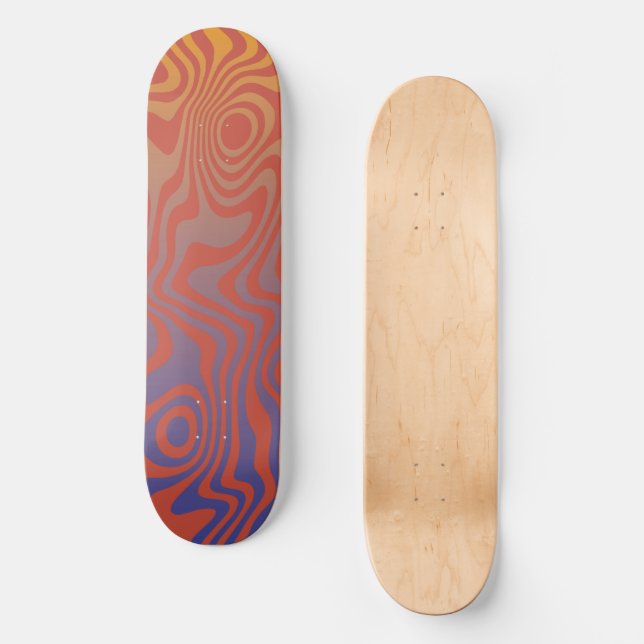 Dream Flow l Abstract Trippy Pattern - No. 01 Skateboard (Front)