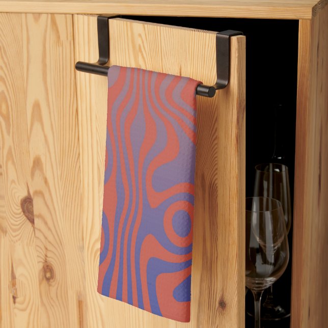 Dream Flow l Abstract Trippy Pattern - No. 01 Tea Towel (Thirds Fold)