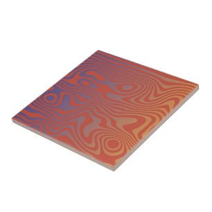 Dream Flow l Abstract Trippy Pattern - No. 01 Tile