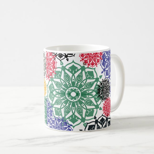 Dream Flower Art Pattern Coffee Mug (Front Right)