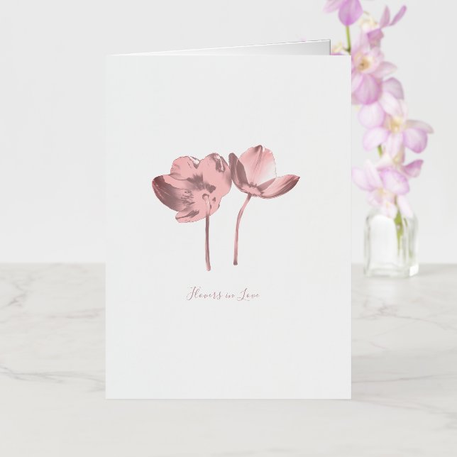 Dream Flowers in Love – RomanticFantasy Nature  Foil Greeting Card (Orchid)