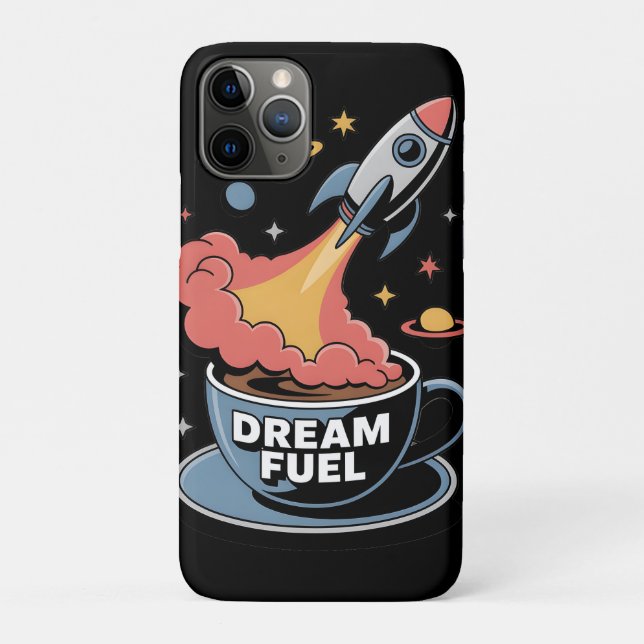 Dream Fuel Graphic: Rocket Launching from Coffee  Case-Mate iPhone Case (Back)