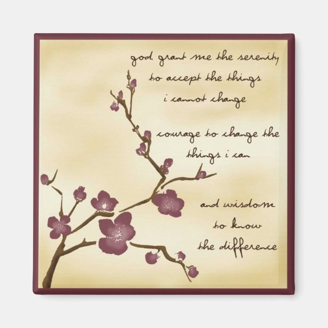 Dream Garden Serenity Prayer Magnet (Front)