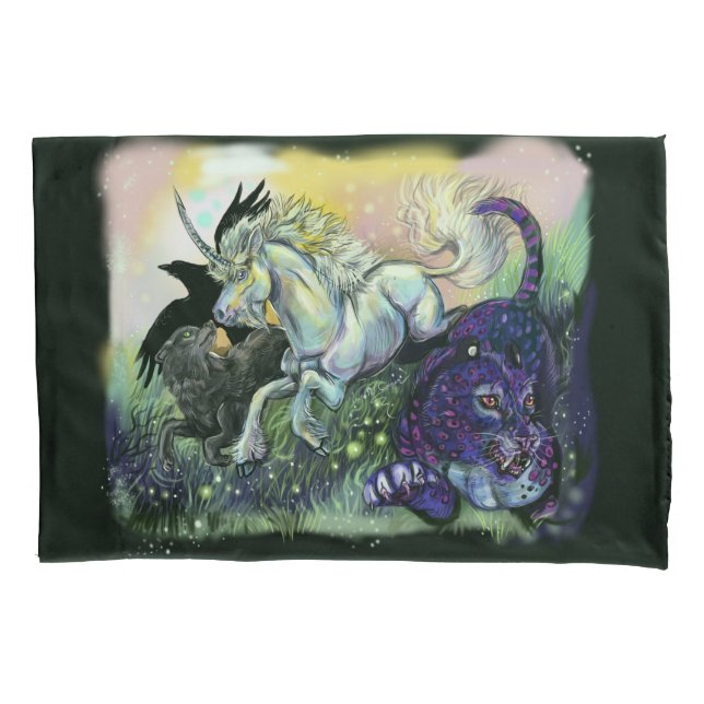 Dream Gaurdians with E. Dickinson Poem Pillowcase (Front)