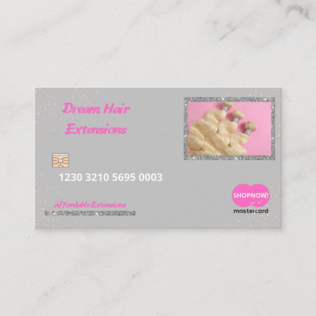 Dream Girl credit card business card (Front)