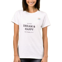 Dream & Happy – Minimalist Motivational Quote Wome