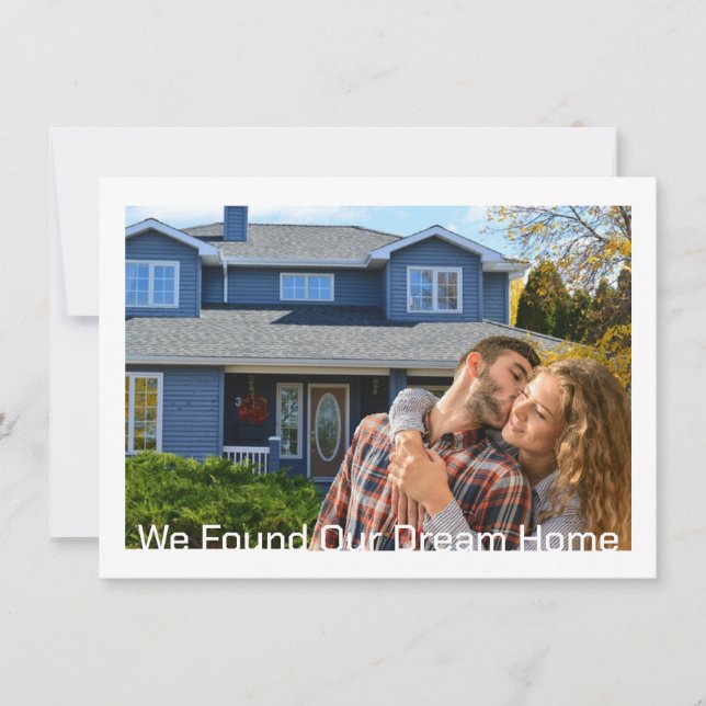 Dream Home Photo We've Moved Announcement Card (Front)