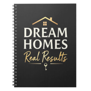 Dream Homes Real Results Realtor Professional Gift Notebook