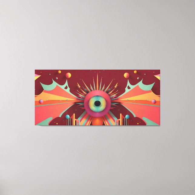 Dream Horizon Ken Gauge Fantasy OpArt Canvas Print (Front)