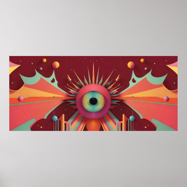 Dream Horizon Ken Gauge Fantasy OpArt Poster (Front)