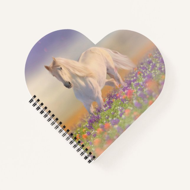 Dream horse running through flowers notebook (Front)
