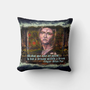 Dream in a dream Steampunk Woman Cushion