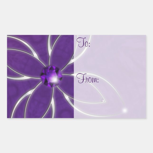 Dream in Amethyst Gift Tag Stickers (Front)