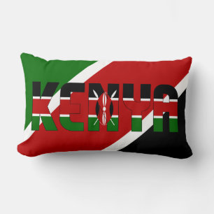 Dream in Colour with the Kenya Flag Lumbar Cushion