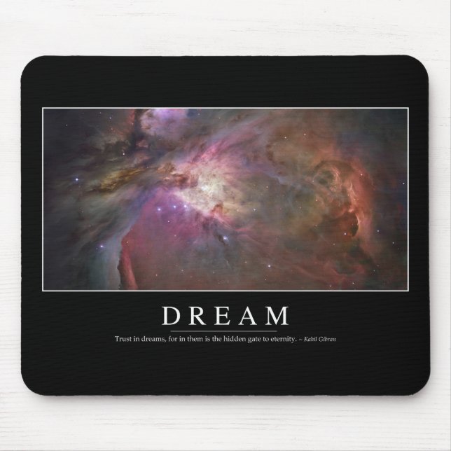 Dream: Inspirational Quote Mouse Mat (Front)