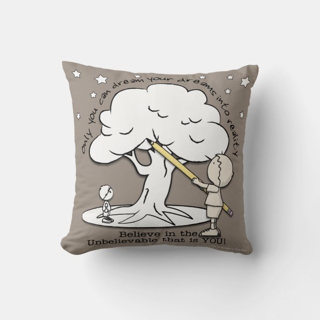 Dream Into Reality-Little Boy, Big Dreams Logo Cushion (Front)
