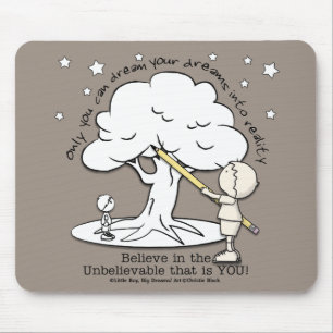 Dream Into Reality-Little Boy, Big Dreams Logo Mouse Mat