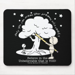 Dream Into Reality-Little Boy, Big Dreams Logo Mouse Mat
