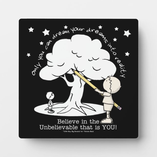 Dream Into Reality-Little Boy, Big Dreams Logo Plaque (Front)