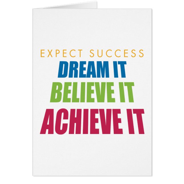 Dream It and Achieve It (Front)