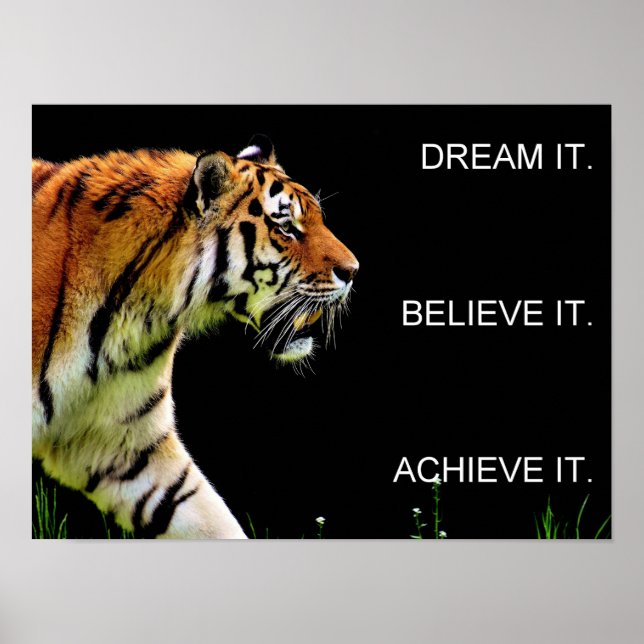 dream it believe it achieve it motivation poster (Front)