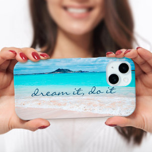 Dream It Do It Blue Ocean Hawaii Sandy Beach Photo iPhone 15 Case