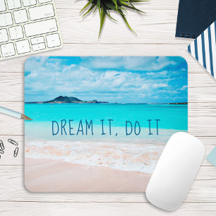 Dream It Do It Hawaii Tropical Sandy Beach Photo Mouse Mat