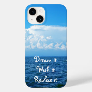 Dream it wish it Realise it quote sea design Case- Case-Mate iPhone 14 Case
