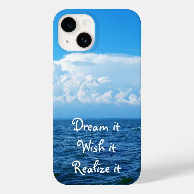 Dream it wish it Realise it quote sea design Case- Case-Mate iPhone Case (Back)