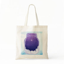 Dream Jar Tote Bag – Minimal Night Sky