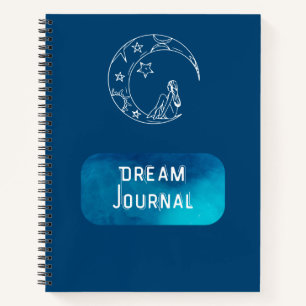 Dream Journal - Hand Drawn Moon with Stars 