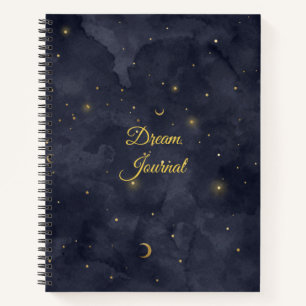Dream Journal - Moon and Stars Celestial Design
