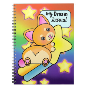 Dream Journal with Happy Corgi on Shooting Star
